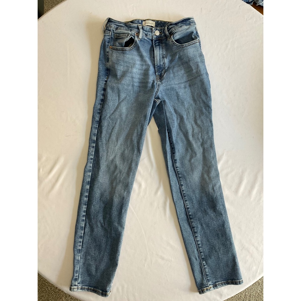PacSun Curve Straight High Rise Jeans Medium Wash Blue Denim Size 26 - Picture 1 of 7